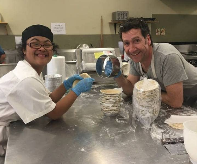 bakery staff with special needs working